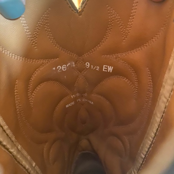 Men’s Brown Cowboy Boots - Size 9.5 - Picture 5 of 5